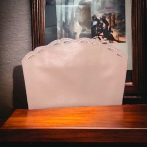 Banana Republic soft pink peach Faux Leather Clutch